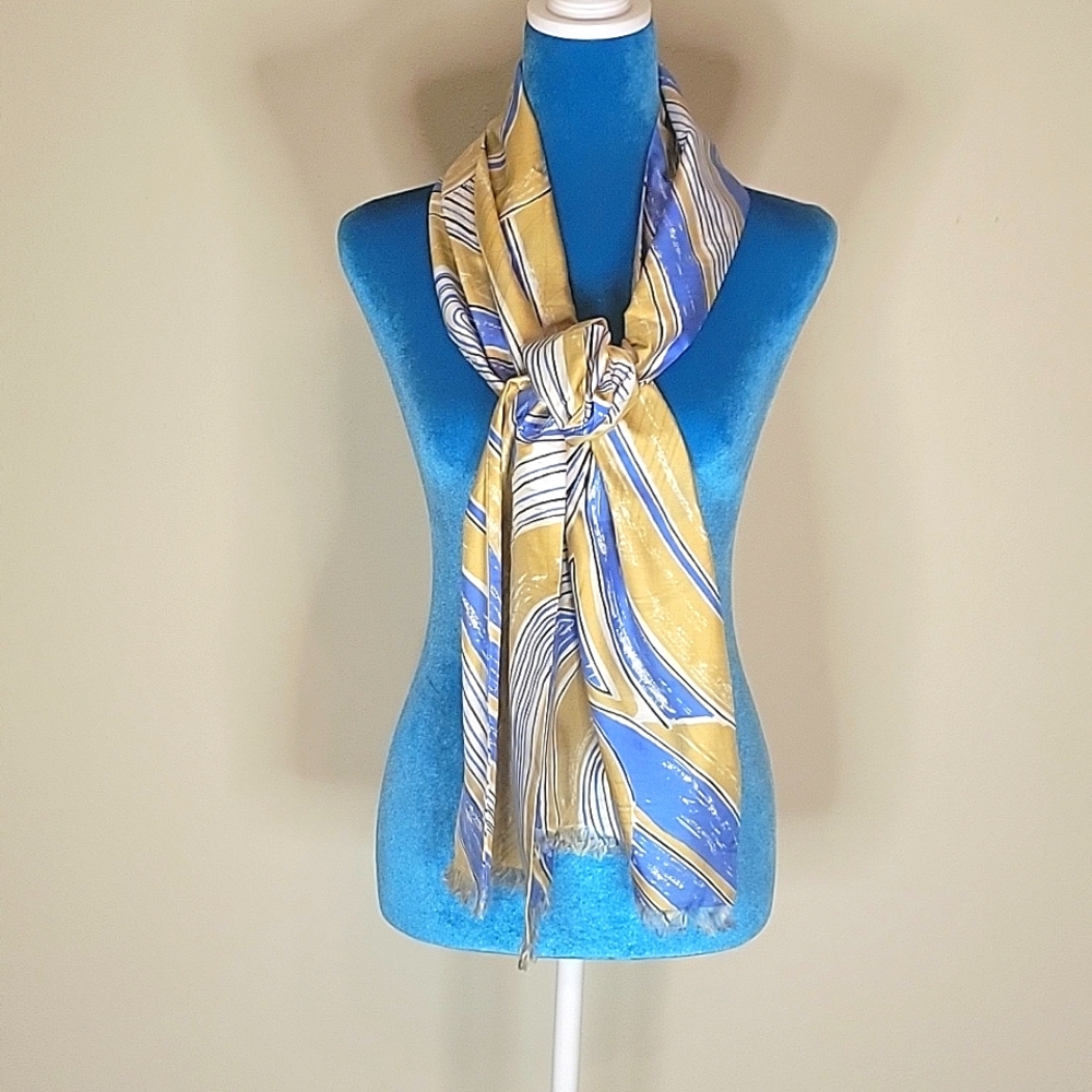 vtg VERA silk handscreened scarf wrap